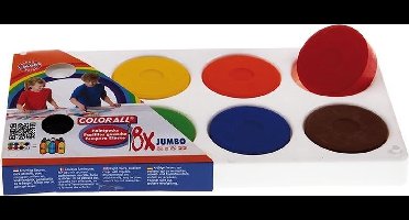 TEMPERA VERFBLOK- 55MM - 8 STUKS IN HOUDER