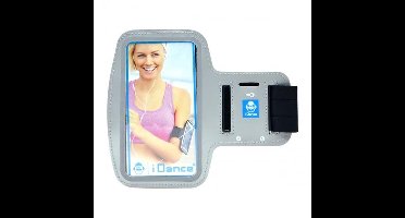 i Dance Hardloop Armband - telefoonhouder - Grijs - Universeel - Verstelbaar