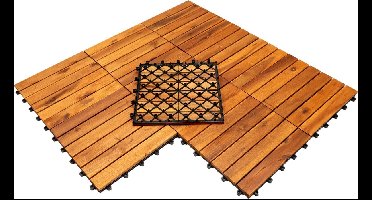 Terrastegels acaciahout - set van 9 - 30x30