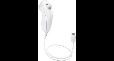 Dolphix Nunchuk voor Nintendo Wii, Wii Mini en Wii U / wit - 0,90 meter