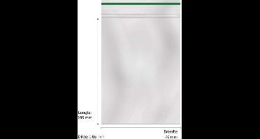 Gripzakjes 70 x 100 x 0,05mm GREEN LINE 1000 Stuks