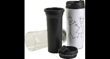 Thermo mok met deksel, H: 17,5 cm, d 7 cm, 12 stuk/ 1 doos