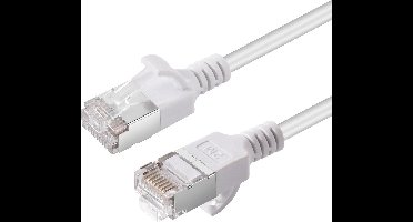 Microconnect V-FTP6A005W-SLIM netwerkkabel Wit 0,5 m Cat6a U/FTP (STP)