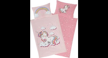 Beddengoed voor meisjes en jongens, 100 x 135 cm, katoen, zacht, knuffelig, ritssluiting