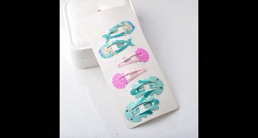 New Age Devi - Haarklipjes \- 6 stuks \- Haar \- Schuifjes \- Octopus \- Zeemeermin \- Schelp