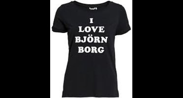 Björn Borg - Dames - Signature 86 T-Shirt - Wit/Zwart - Maat 34