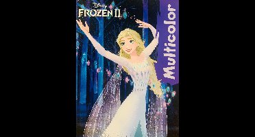Multicolor Disney Frozen II Elsa Kleurboek - 32 Sprookjesachtige Kleurplaten - Ideaal voor Creatieve Ontspanning - Uitermate Geschikt voor Kleurpotloden en Wasco