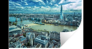 Muurstickers - Sticker Folie - Londen - Skyline - Engeland - 30x20 cm - Plakfolie - Muurstickers Kinderkamer - Zelfklevend Behang - Zelfklevend behangpapier - Stickerfolie