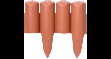 Kunststof graskant/tuin rand/kantopsluiting - terracotta - met een lengte van 5 meter - borderrand
