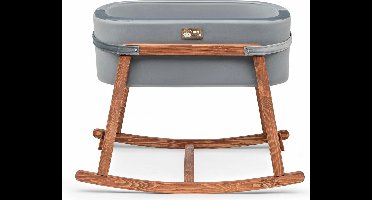 Asir Wieg - Grijs Eik - 90 x 70 x 58 cm - Inclusief matras
