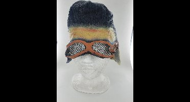 Rubber pruik met bril Elvis