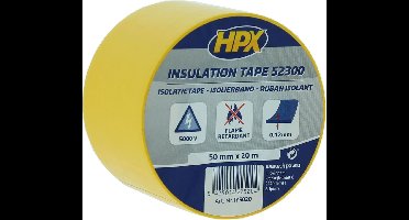 PVC isolatietape - geel 50mm x 20m