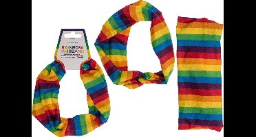 Haarbandje voor dames - Gay Pride/Regenboog thema kleuren - polyester