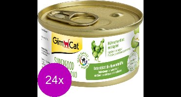 Gimcat Superfood Shinycat Duo 70 g - Kattenvoer - 24 x Kipfilet&Appel