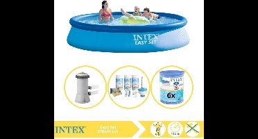 Intex Easy Set Zwembad - Opblaaszwembad - 396x84 cm - Inclusief Onderhoudspakket, Zwembadpomp en Filter