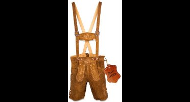 Lederhose lichtbruin (mt 46) - echt leer