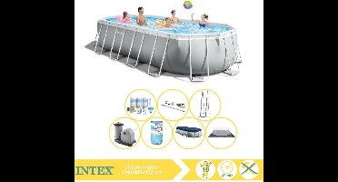 Intex Prism Frame Zwembad - Opzetzwembad - 610x305x122 cm - Inclusief Onderhoudspakket, Filter en Stofzuiger