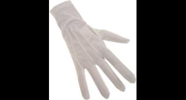 PartyXplosion - Witte handschoenen - Katoen de luxe XS