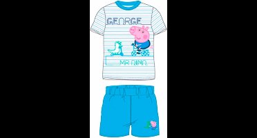 Peppa Pig George pyjama - lichtblauw - Maat 128 / 8 jaar