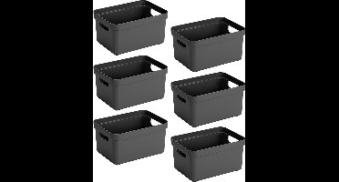Sunware - Sunware Sigma home set van 6 5L opbergbox - antraciet