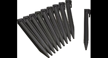 Nature Grondpennen voor perkranden - 20x stuks - zwart - 26,7 cm - grasranden / borderranden