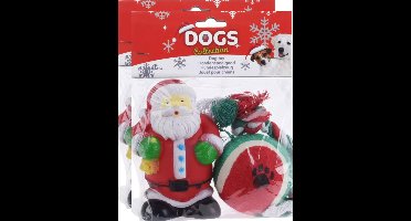 Christmas Decoration honden speelgoed - 6x st speeltjes - kerstcadeau