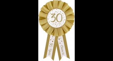 Party Rosettes gold/white - 30