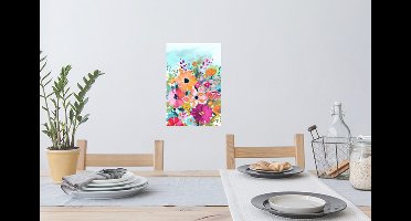 Muurstickers - Sticker Folie - Bloemen - Schilderij - Natuur - Botanisch - 20x30 cm - Plakfolie - Muurstickers Kinderkamer - Zelfklevend Behang - Zelfklevend behangpapier - Stickerfolie