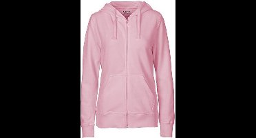 Fairtrade Ladies Zip Hoodie met capuchon Light Pink - XS