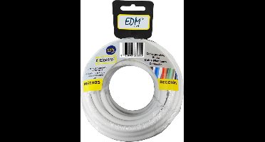 Kabel voor Parallele Interface EDM 28099 3 x 1,5 mm Wit 25 m