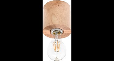 Sollux Lighting Plafondlamp Salgado - 10x10x10cm - E27 - natuurlijk hout - hout