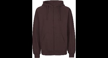 Fairtrade Men's Zip Hoodie met capuchon Brown - XXL