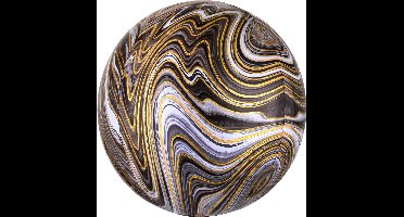 Amscan - Folieballon ORBZ Marble Black (45 cm)
