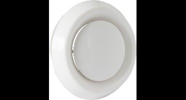 Nedco afzuigventiel met aansluitbus en klemring Ø100mm - kunststof - wit