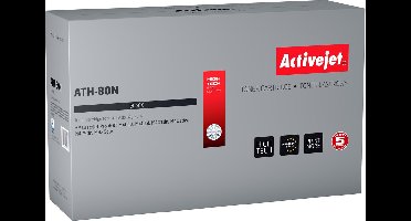 ActiveJet AT-80N toner voor HP-printer; HP 80A CF280A-vervanging; Opperste; 3500 pagina's; zwart.