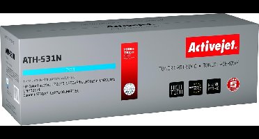 ActiveJet AT-531N toner voor HP-printer; HP 304A CC531A, Canon CRG-718C vervanging; Opperste; 3200 pagina's; cyaan.