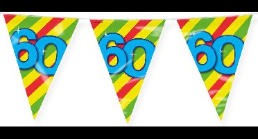 Paperdreams Slinger - Verjaardag 60 jaar thema Vlaggetjes - feestversiering - 10m - dubbelzijdig