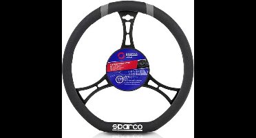 Sparco Stuurhoes Flat Bottom Uni Kunstleer Zwart/grijs 36 Cm