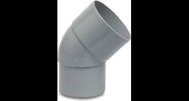 Bocht 45° PVC-U 100 mm lijmmof x verjonging grijs