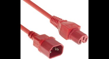 ACT Netsnoer C14 - C15 rood 1,2 m AK5304