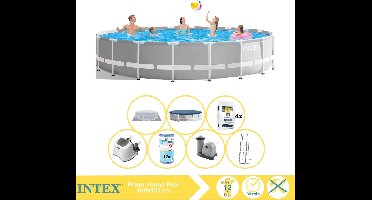Intex Prism Frame Zwembad - Opzetzwembad - 610x122 cm - Inclusief Filter, Zoutsysteem en Zout