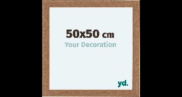 Your Decoration - Fotolijst 50x50 cm - MDF - Notenhout Licht - Como