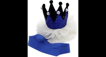 New Age Devi - "Baby's~Kroontje~Haarband~Blauw"