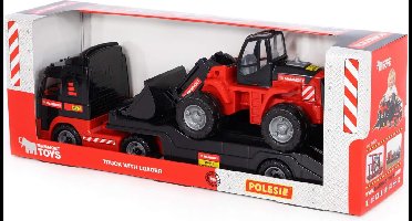 POLESIE Grote vrachtwagen met aanhanger Sleepwagen Tug Graafmachine