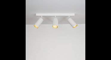 Opbouw plafond spot drie dubbel | Wit | GU10 fitting