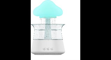 Cloud Humidifier PRO - Regenwolk Luchtbevochtiger - Regendruppel - White Noise Machine - Slaaptrainer - Aroma Diffuser - Rain Drop - Nachtlamp - Nachtlampje - Bureaulamp - Bluppie Wolkje
