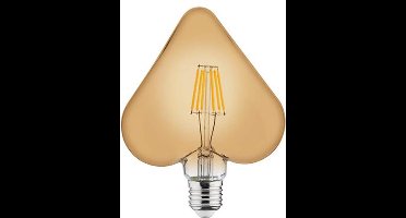LED Lamp - Filament Rustiek - Hart - E27 Fitting - 6W - Warm Wit 2200K