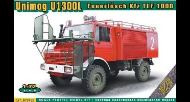 ACE Modelbouwpakket Militaire voertuigen - 72452 Unimog U 1300L Feuerlösch Kfz TLF 1000 Plastic - 1:72 - Modelbouw