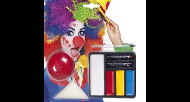 Boland - Set schmink Clown - - Schminkset - Carnaval, Themafeest, Halloween, Kinderfeestje - Clown - Circus