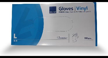 Handschoen Vinyl - poedervrij latex-vrij - maat L - 100 stuks